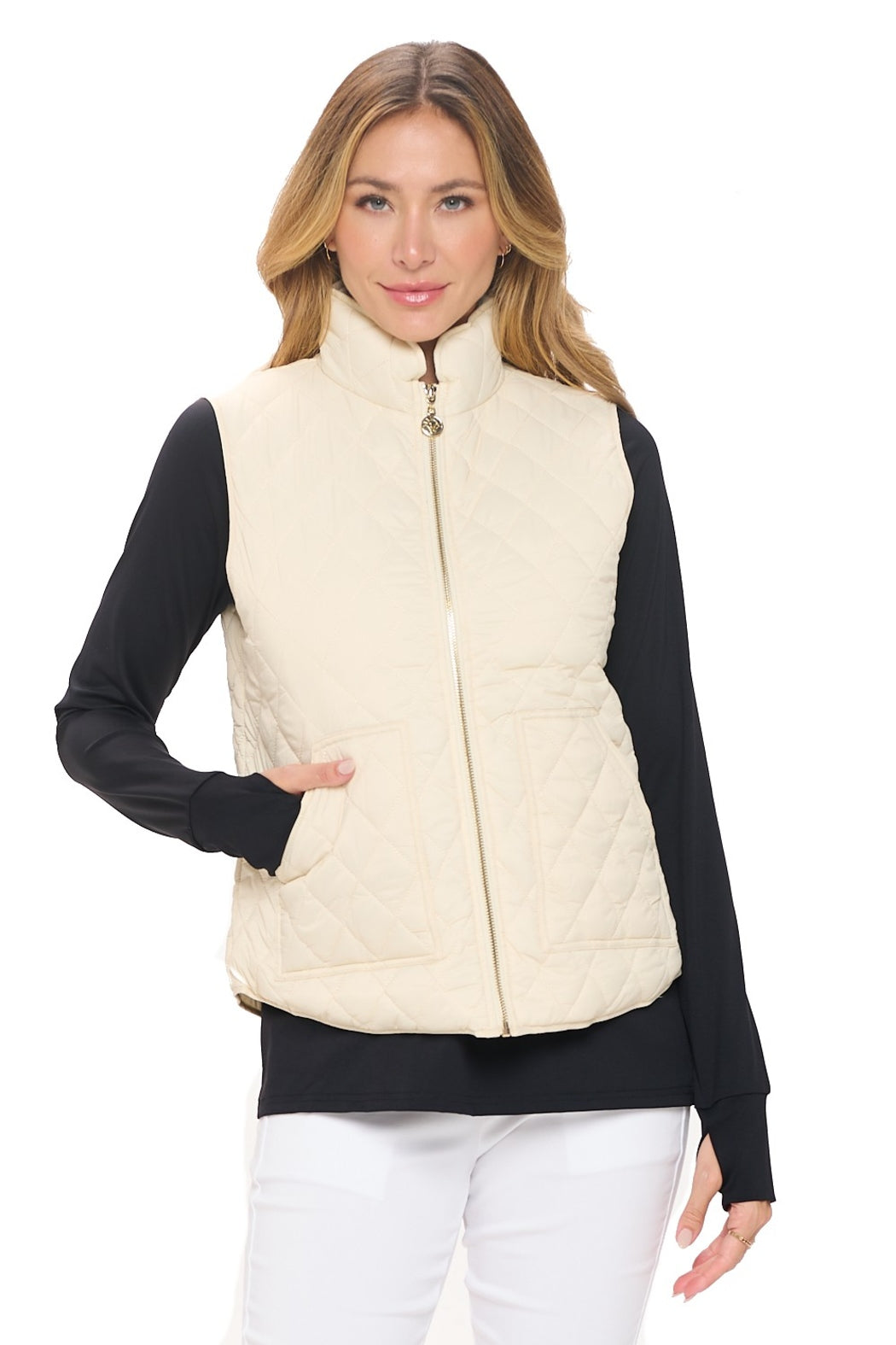 Tan Puffer Vest