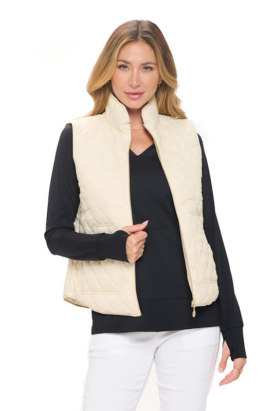 Tan Puffer Vest