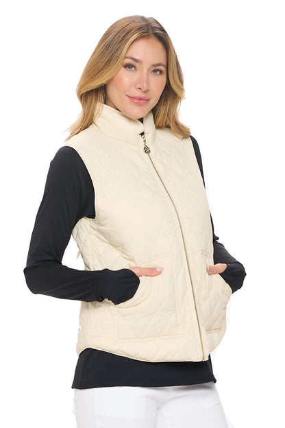 Tan Puffer Vest