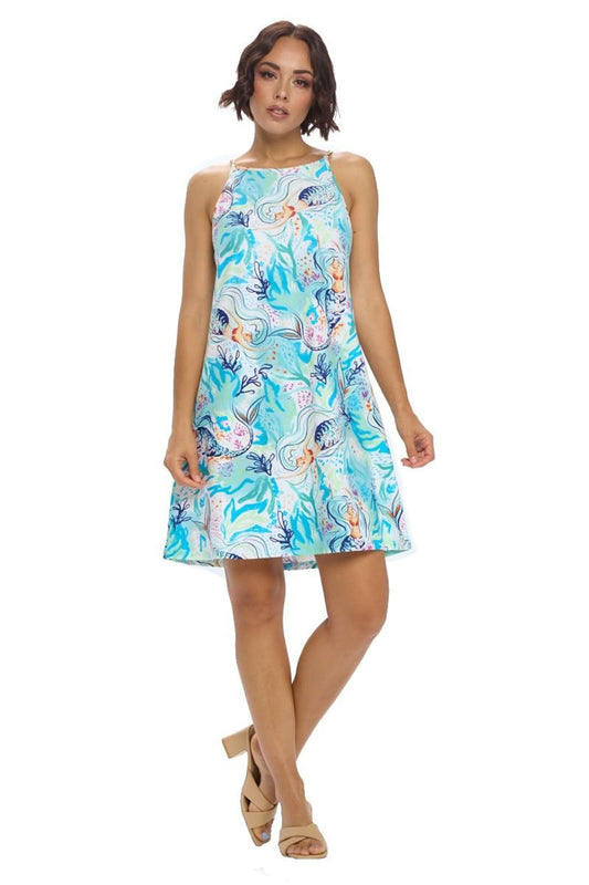 White Chain Straps Dress