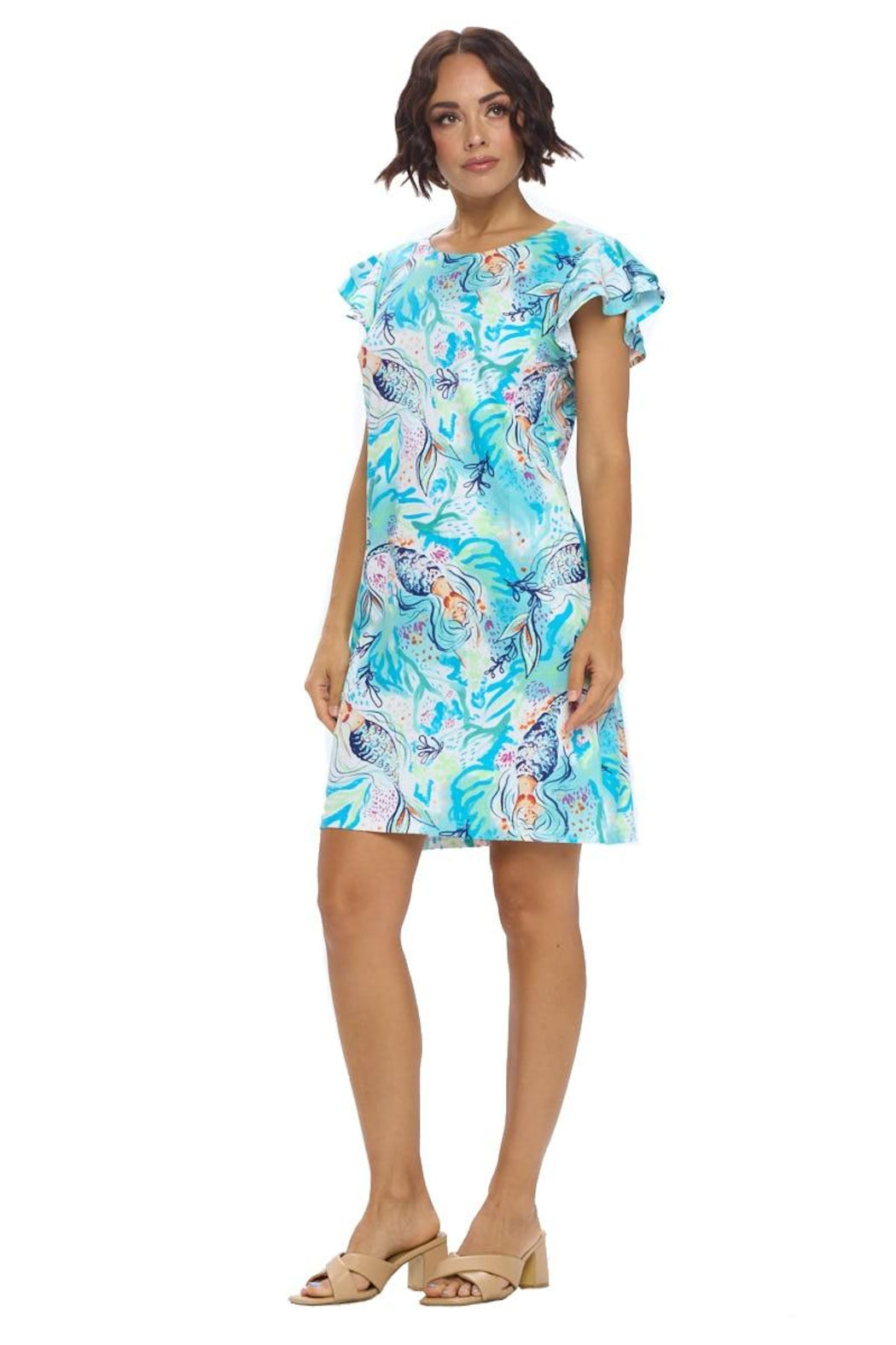 White Mermaid Shift Dress