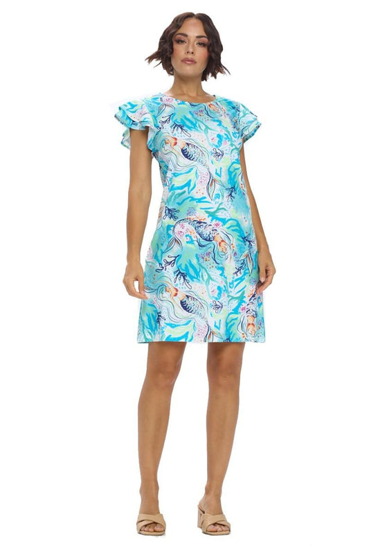 White Mermaid Shift Dress