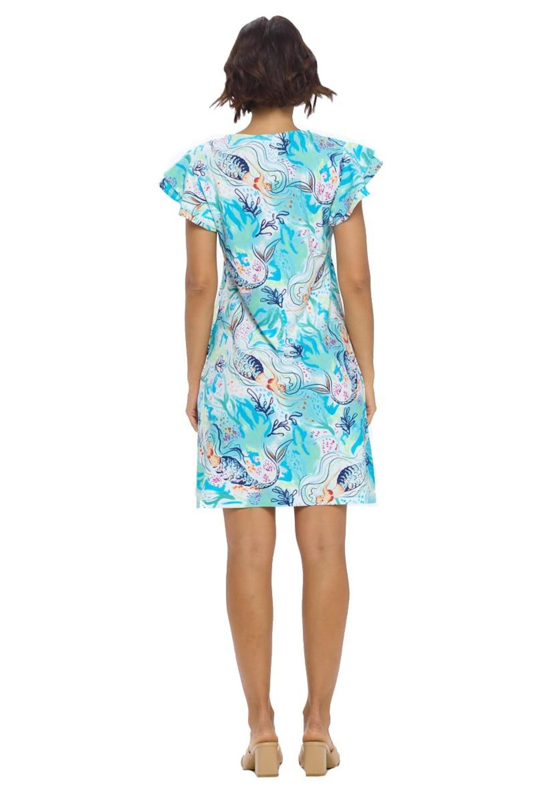 White Mermaid Shift Dress