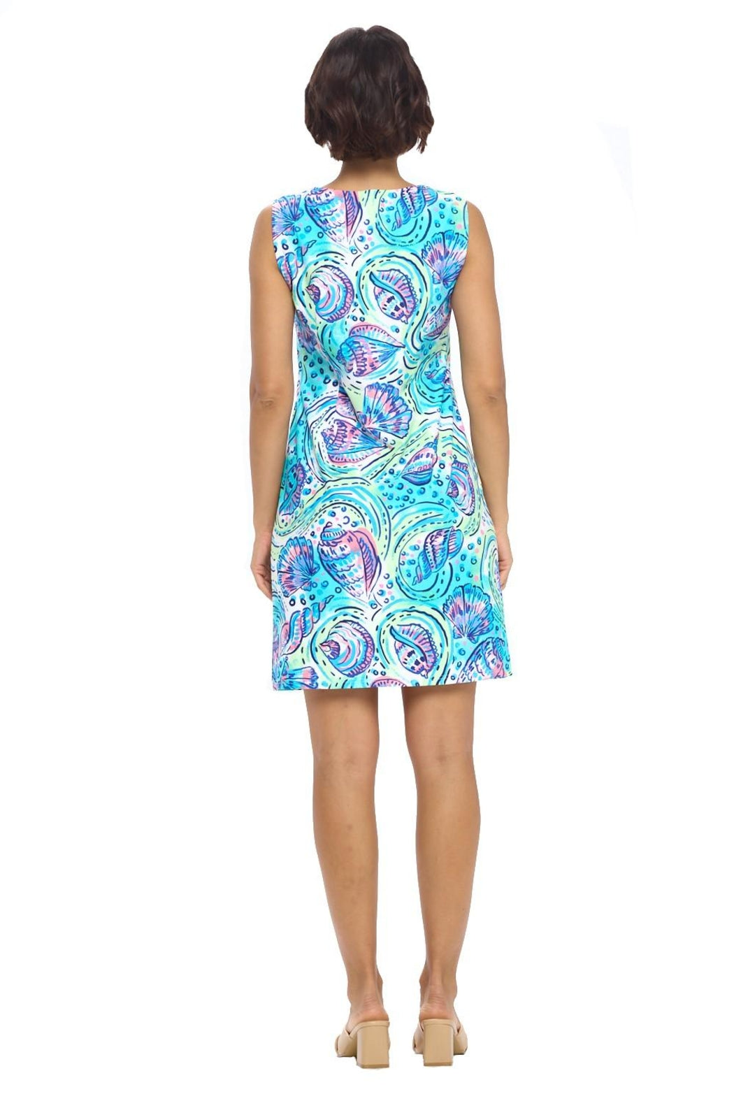 White Shell Sleeveless Dress