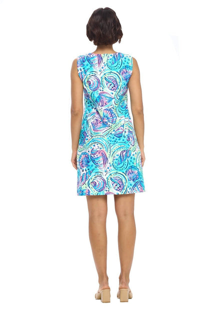 White Shell Sleeveless Dress