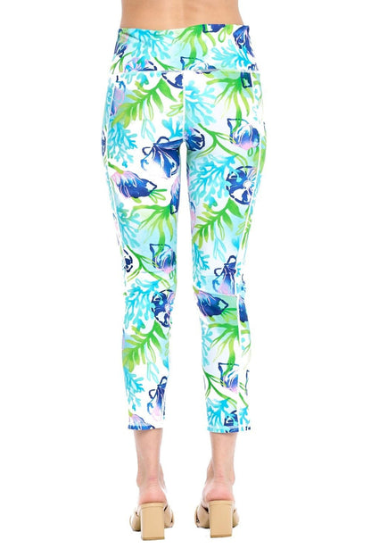 White Shells Cropped Legging