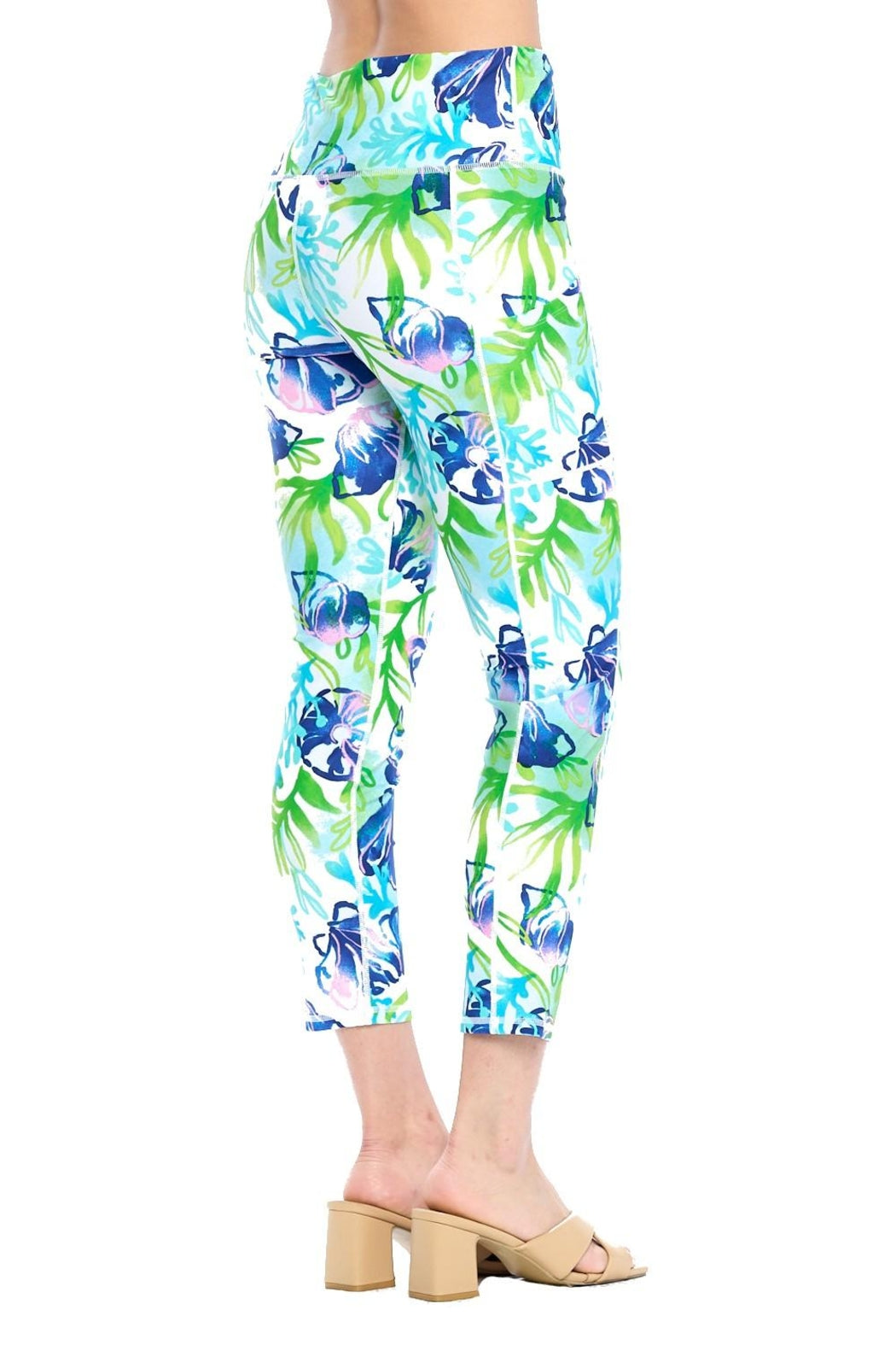 White Shells Cropped Legging