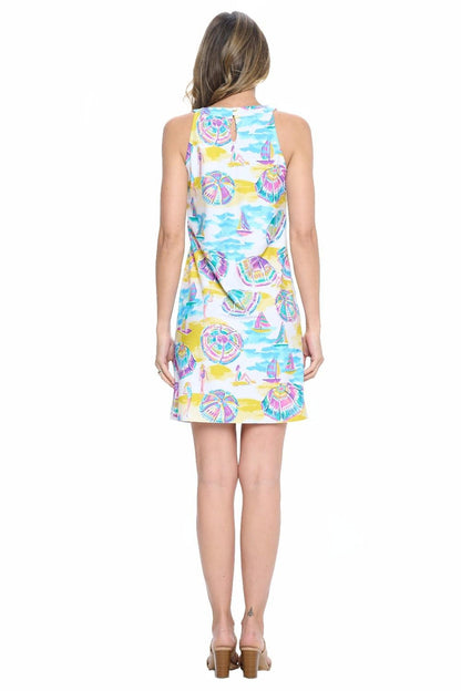 White Yoke Shift Dress