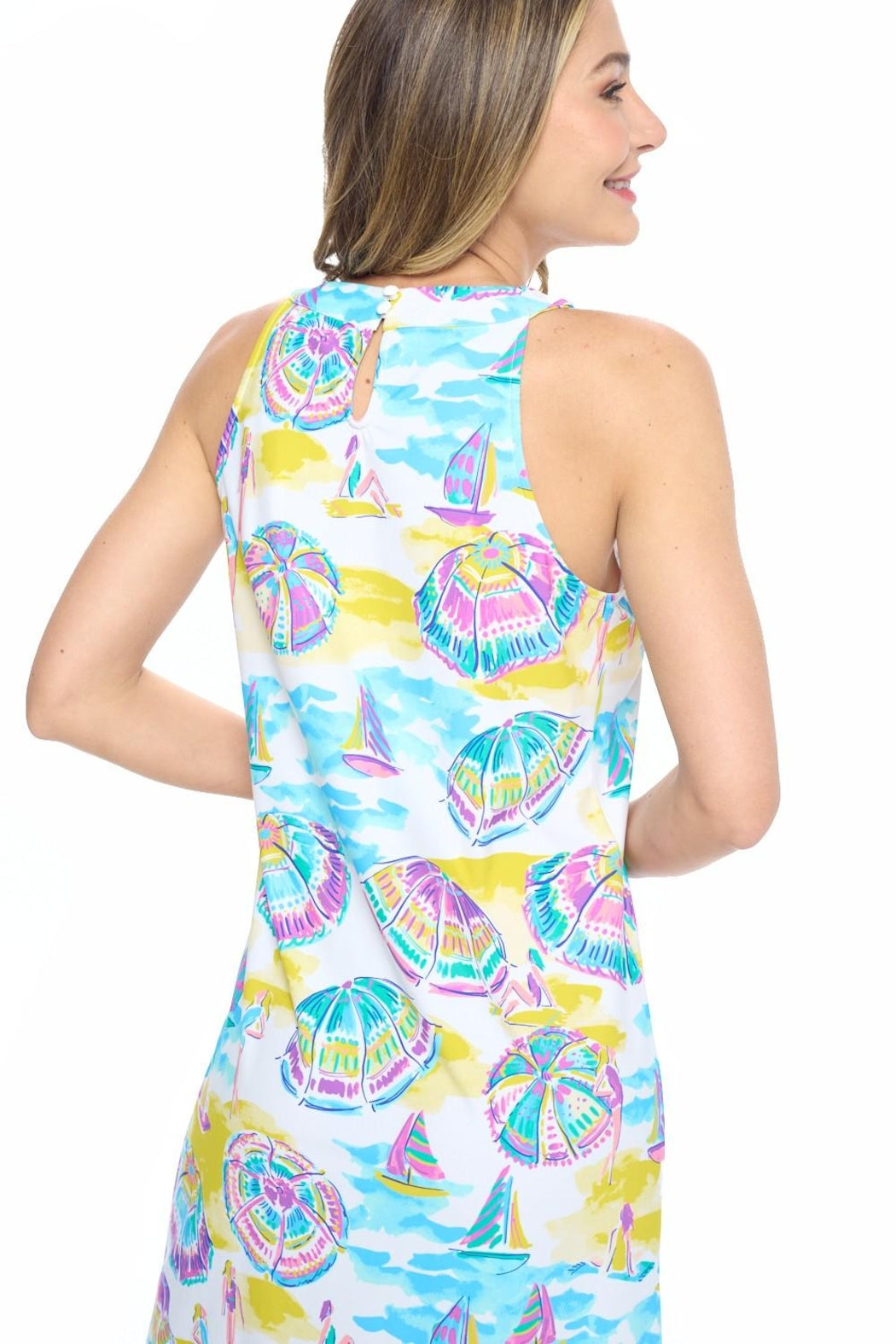 White Yoke Shift Dress