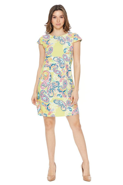 Yellow Cap Sleeve Dress