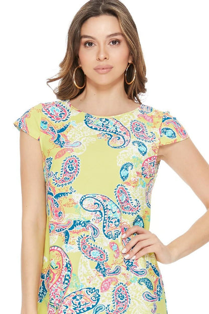 Yellow Cap Sleeve Dress