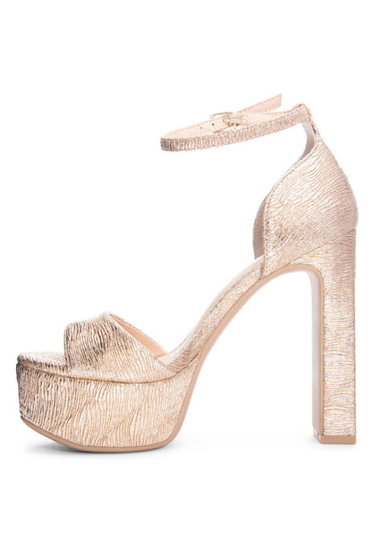 Asher Platform Metallic Heel