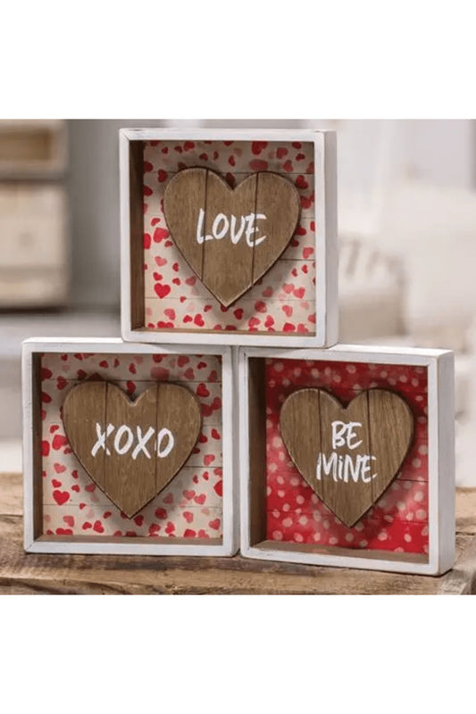 Assorted Be Mine Shadow Box Sign