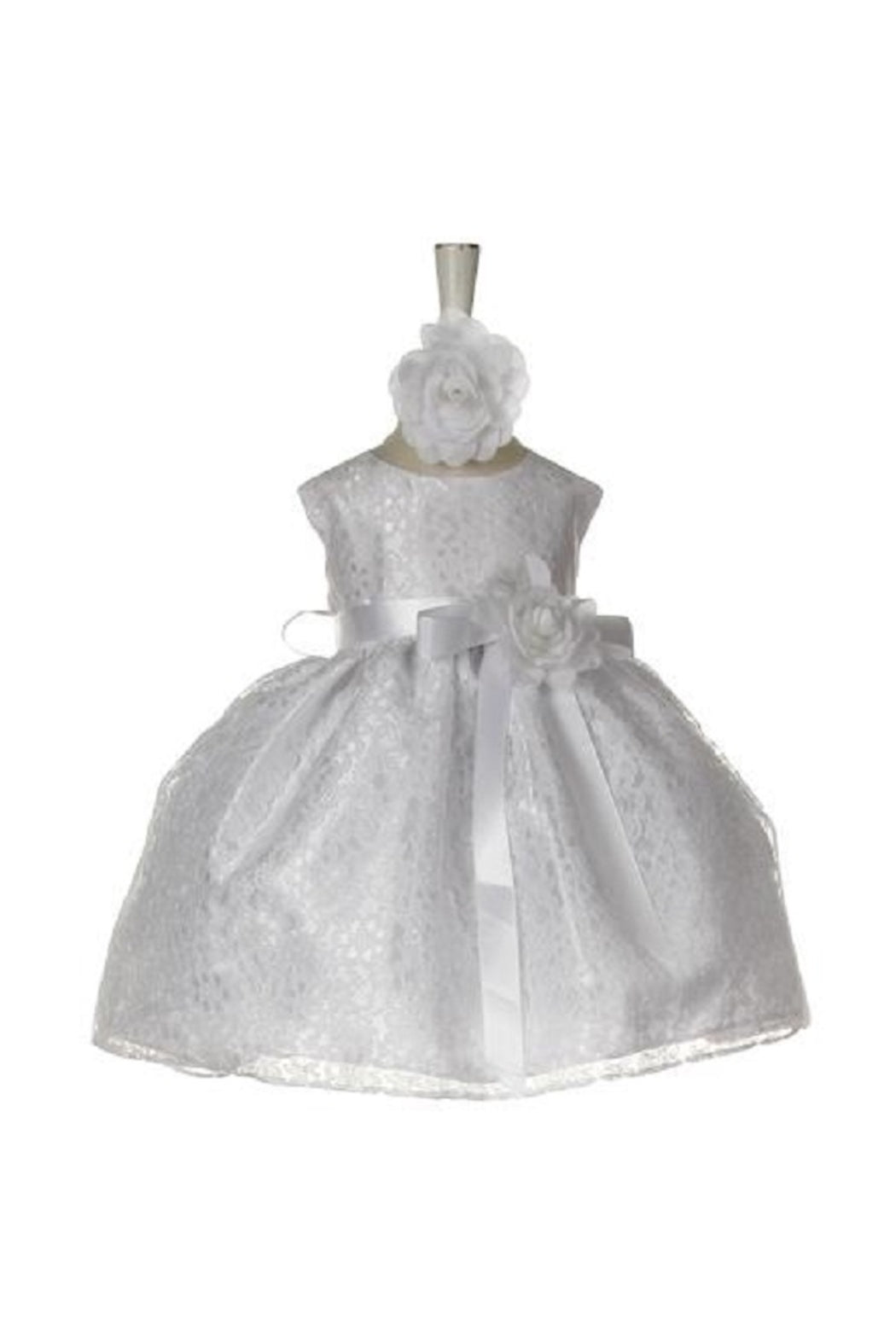 Baby Girls White Lace Short Dress