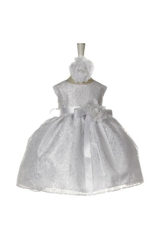 Baby Girls White Lace Short Dress