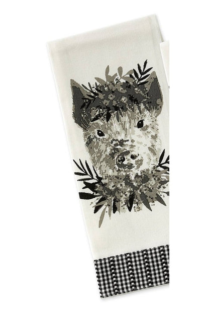 Barn Animals Embellished Dishtowels
