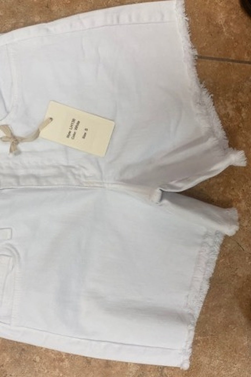 Basic Denim Shorts with Unfinished Hem