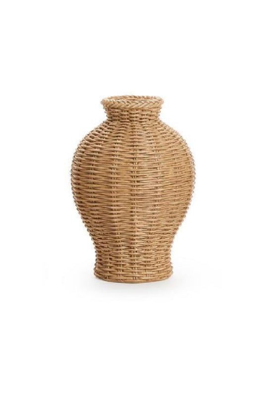 Basket Weave Pattern Vases - Resin