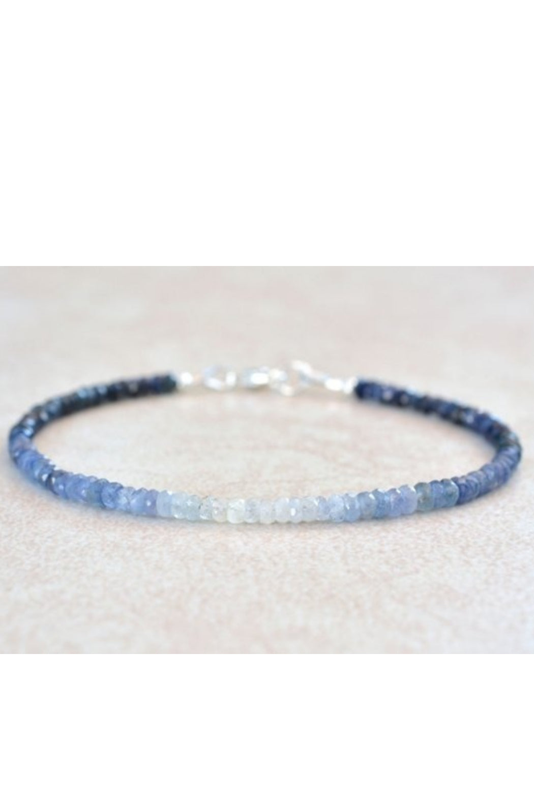 Beaded Gemstone Bracelet Hill Tribe Silver Bracelet