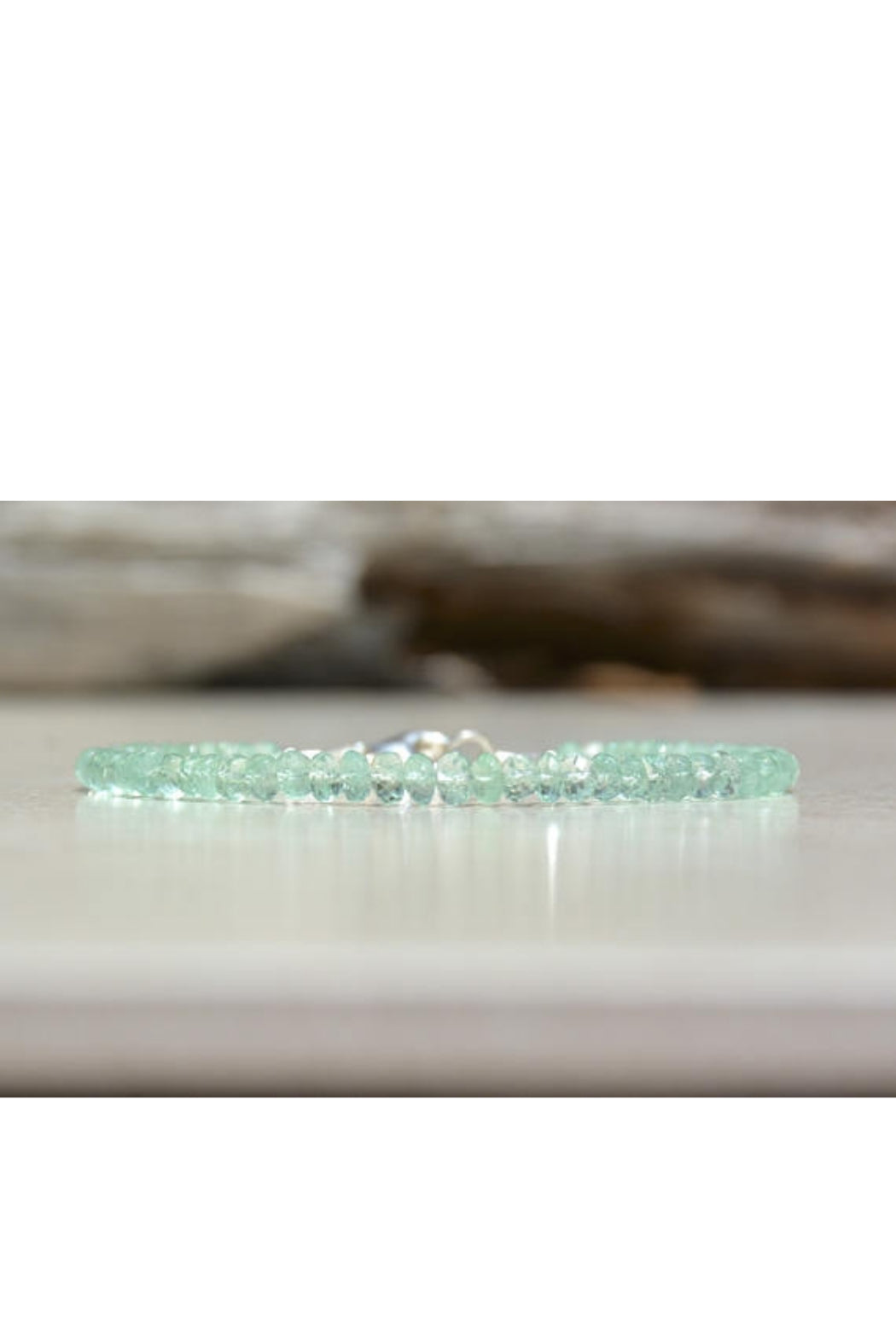 Beaded Gemstone Bracelet Hill Tribe Silver Bracelet