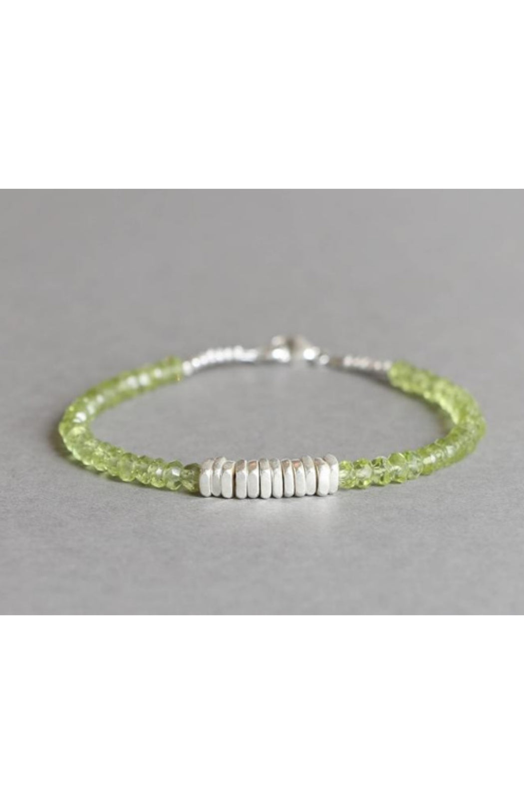 Beaded Gemstone Bracelet Hill Tribe Silver Bracelet