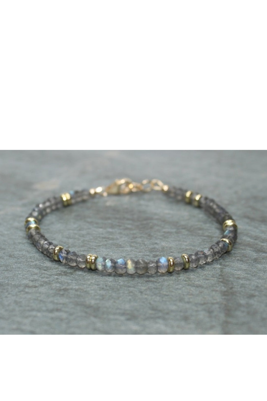 Beaded Gemstone Bracelet Hill Tribe Silver Bracelet