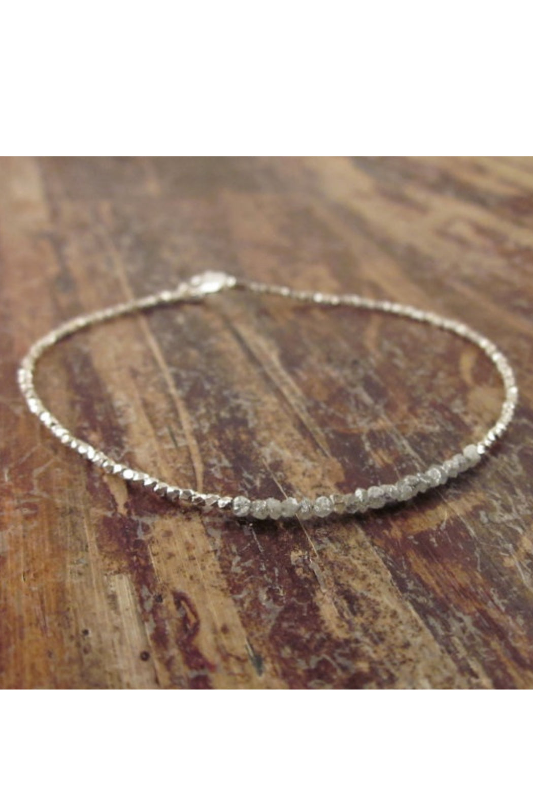 Beaded Gemstone Bracelet Hill Tribe Silver Bracelet