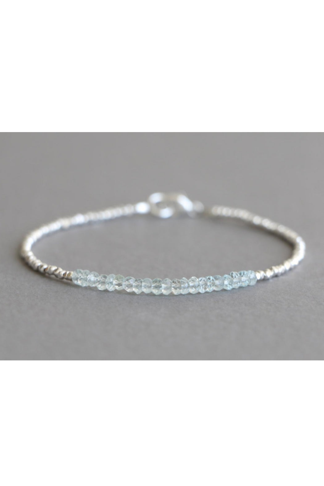 Beaded Gemstone Bracelet Hill Tribe Silver Bracelet