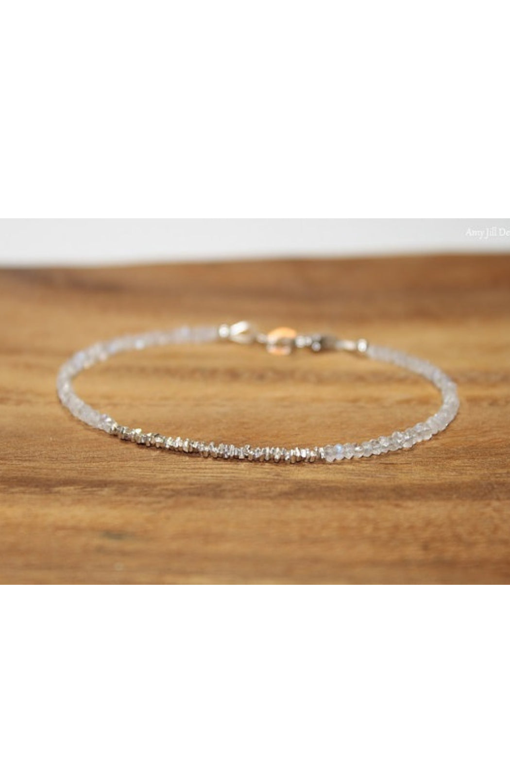 Beaded Gemstone Bracelet Hill Tribe Silver Bracelet