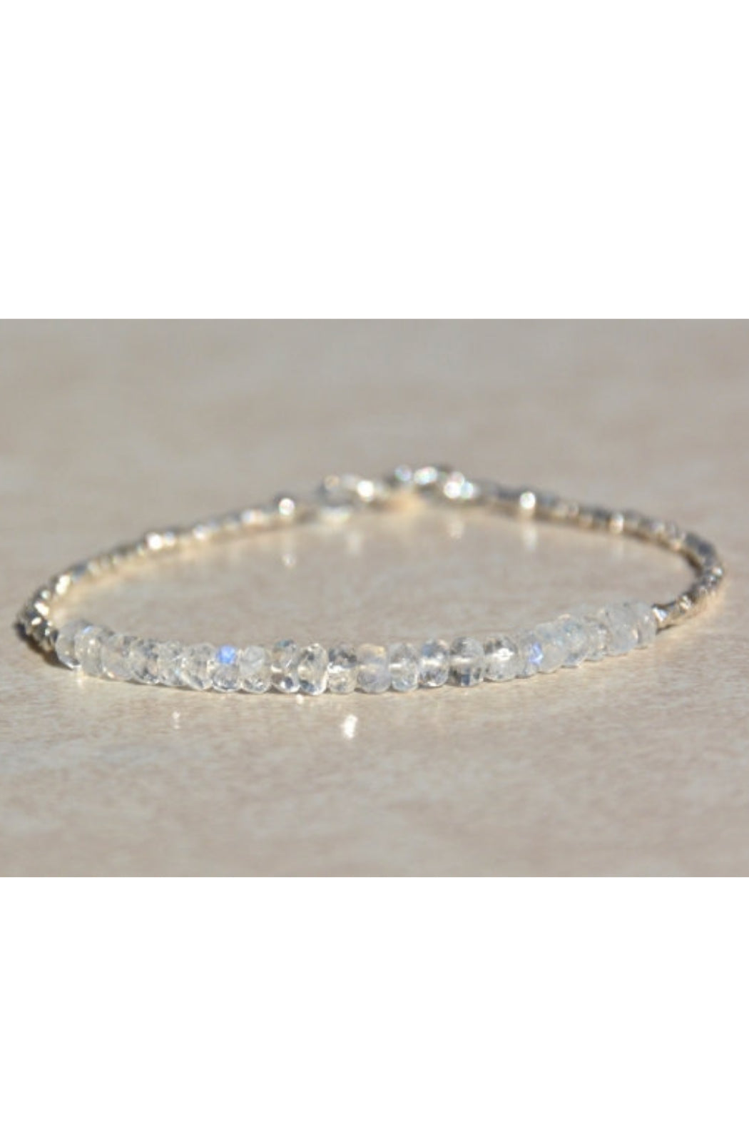 Beaded Gemstone Bracelet Hill Tribe Silver Bracelet