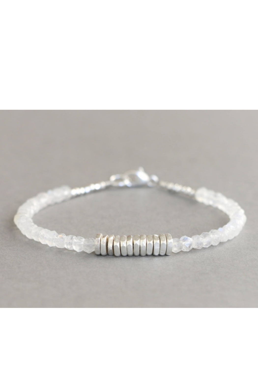 Beaded Gemstone Bracelet Hill Tribe Silver Bracelet