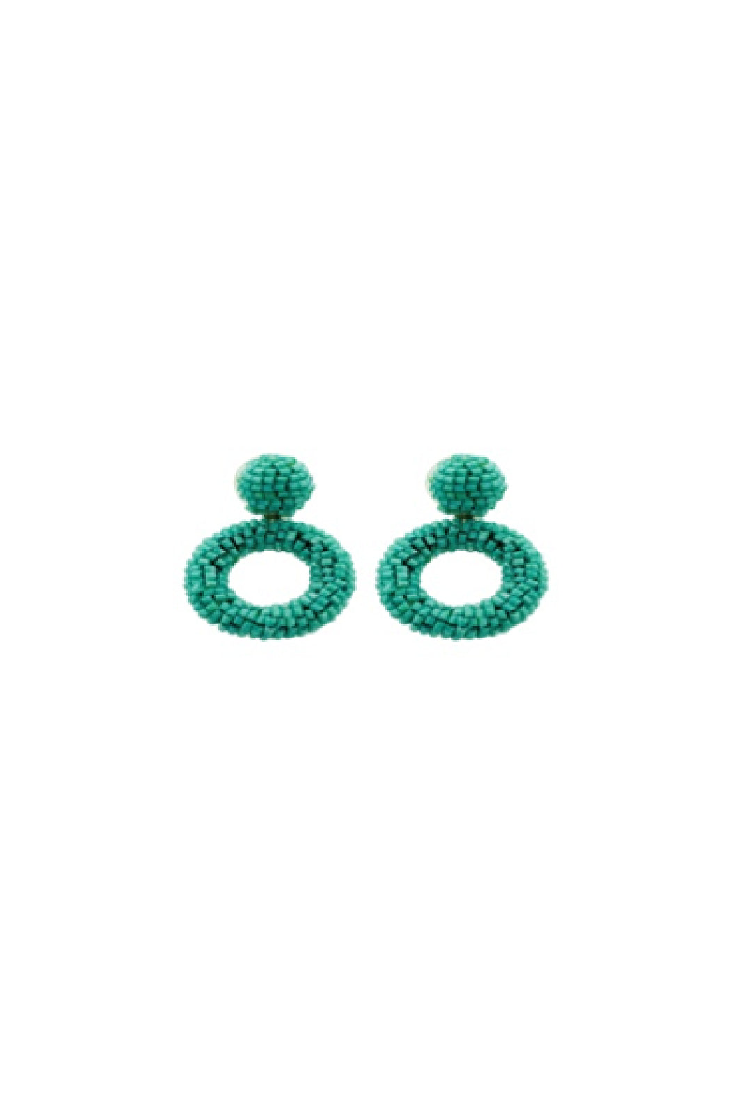 Beaded Round Earrings