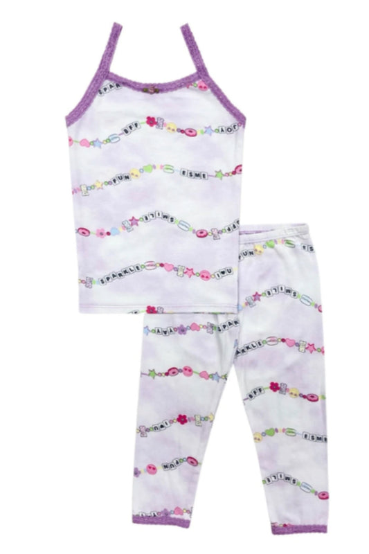Beads cami legging set