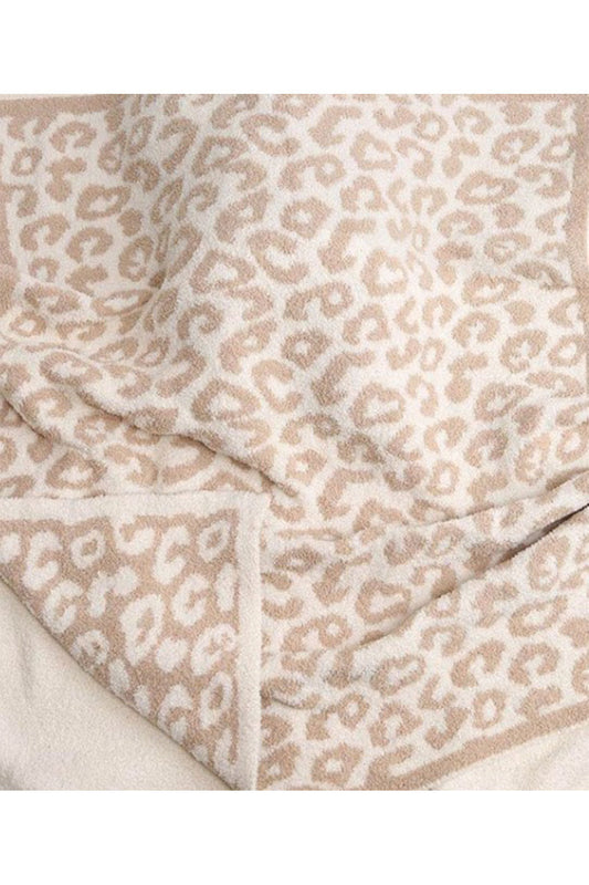 Beige Leopard Blanket