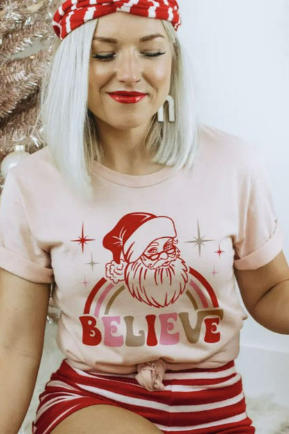 Believe Santa Tee Shirt