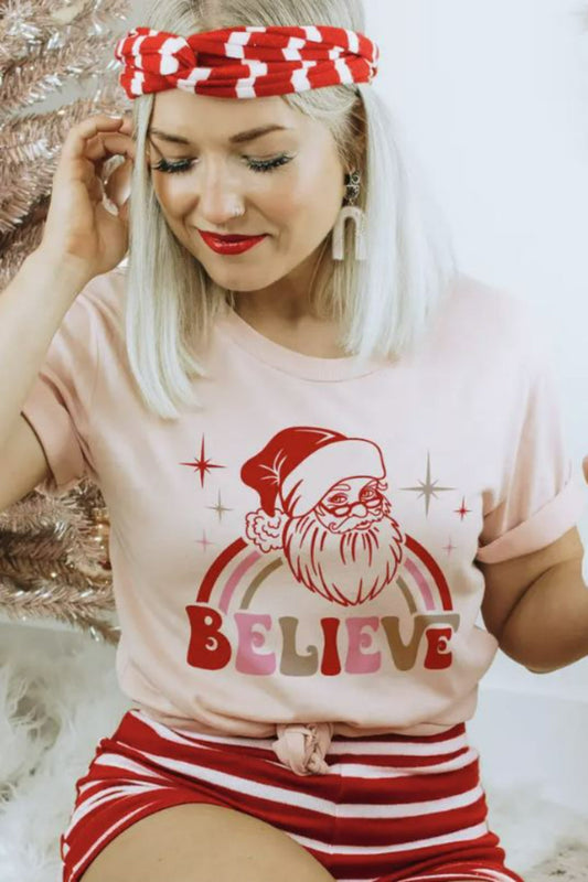 Believe Santa Tee Shirt