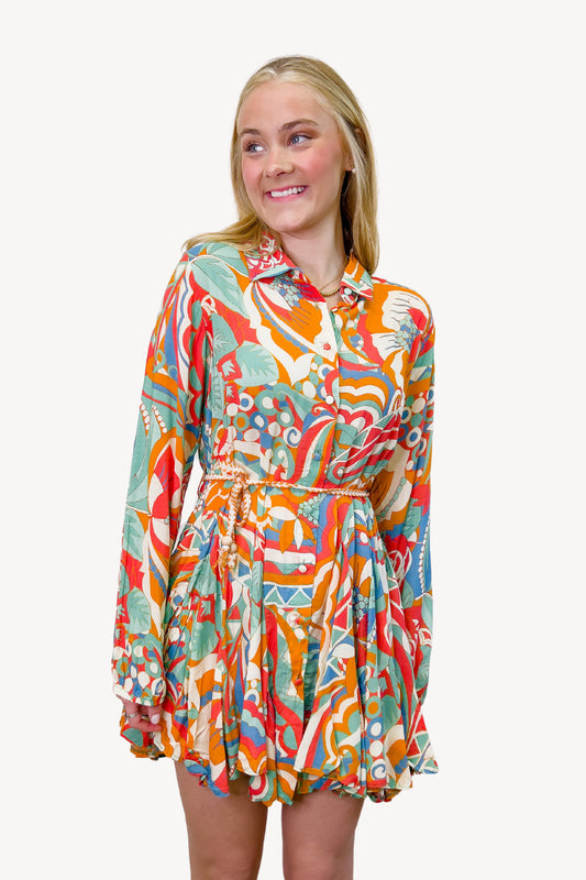 Belted Swing Dress
