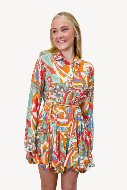 Belted Swing Dress