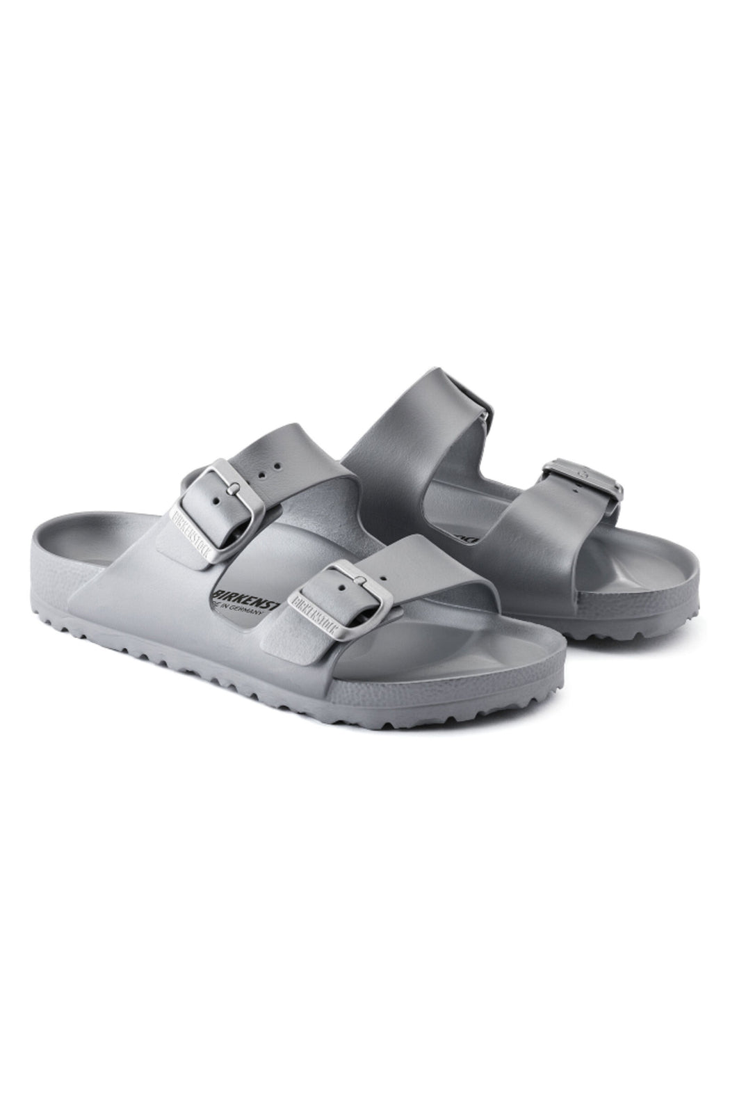 Birkenstock Arizona Essentials EVA Narrow Width in Metallic Silver