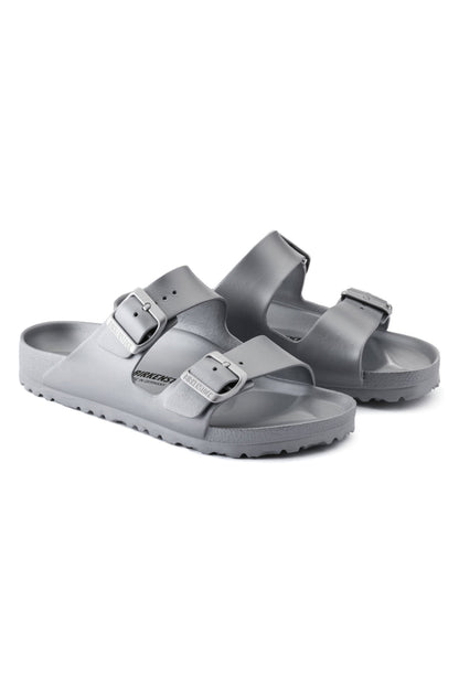 Birkenstock Arizona Essentials EVA Narrow Width in Metallic Silver