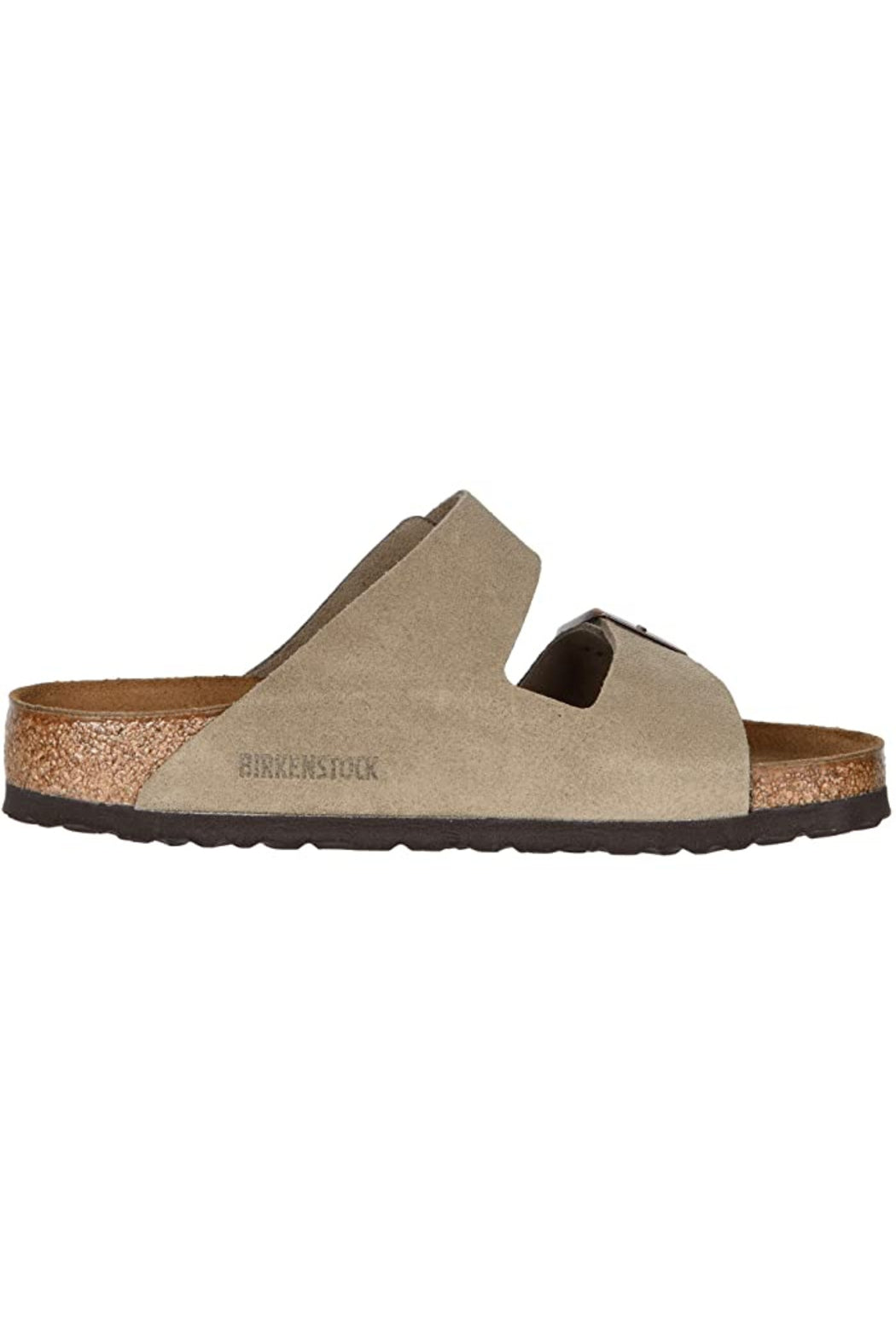 BIRKENSTOCK ARIZONA HARD FOOTBED MEDIUM/WIDE WIDTH IN TAUPE