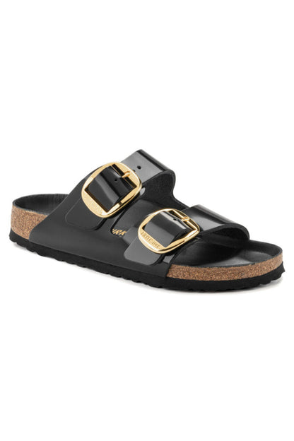 Birkenstock Arizona Oiled Leather Big Buckle Narrow Width in Cognac