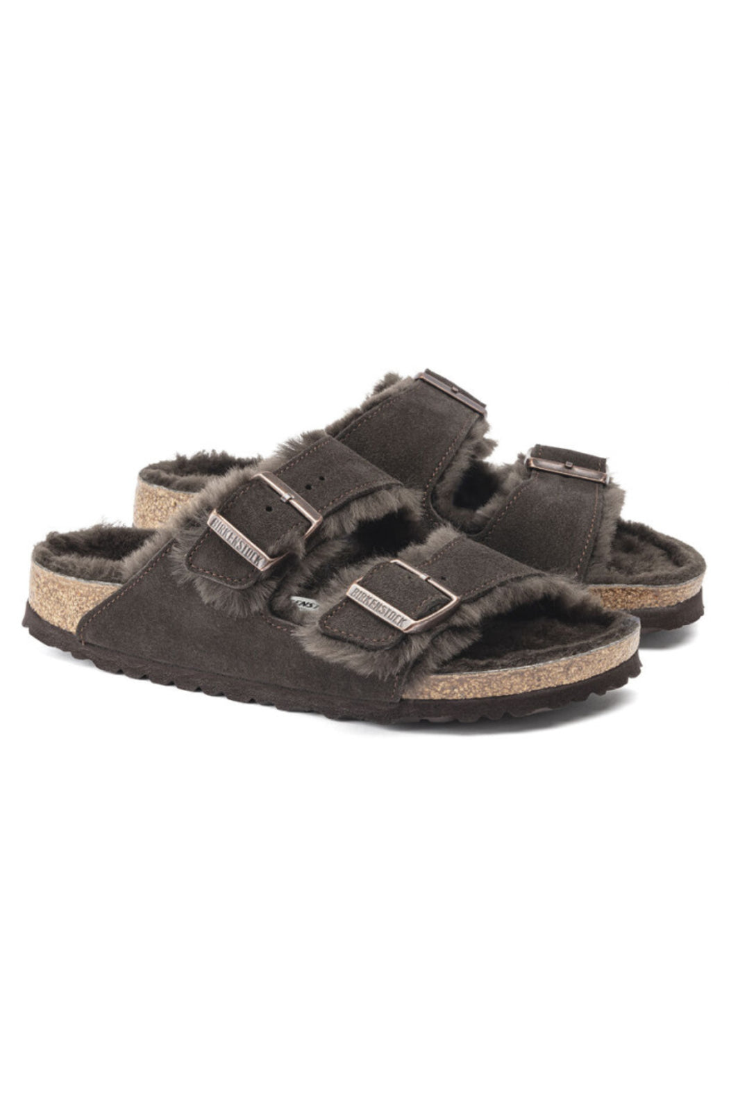 Birkenstock Arizona Shearling Narrow Width in Mocha