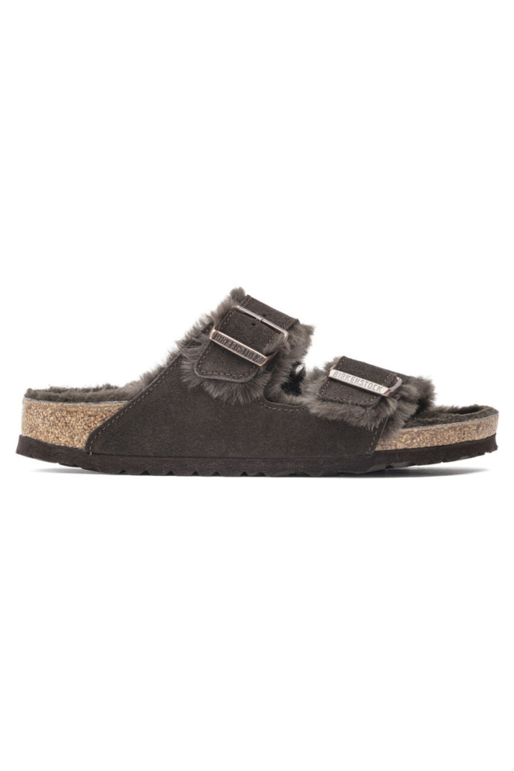 Birkenstock Arizona Shearling Narrow Width in Mocha
