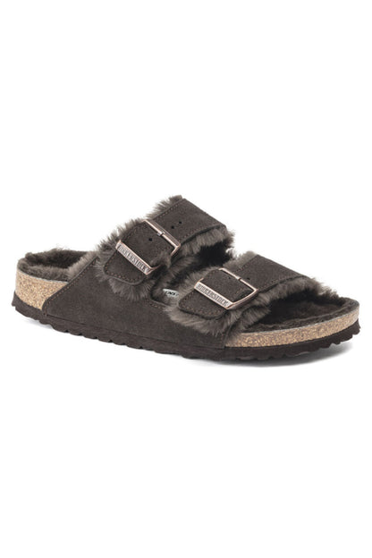 Birkenstock Arizona Shearling Narrow Width in Mocha
