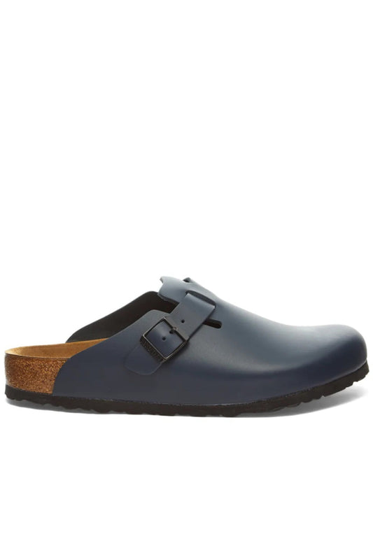 Birkenstock Boston in Narrow Width Blue Leather