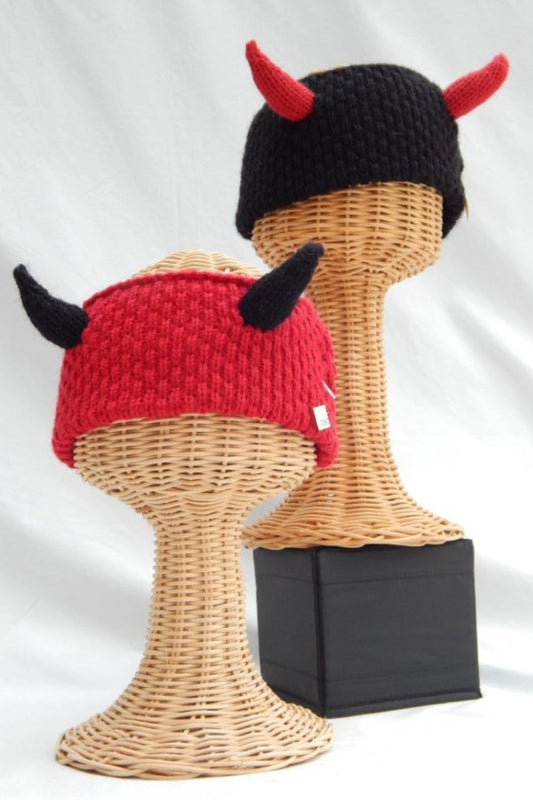 Black and Red Horn Headband