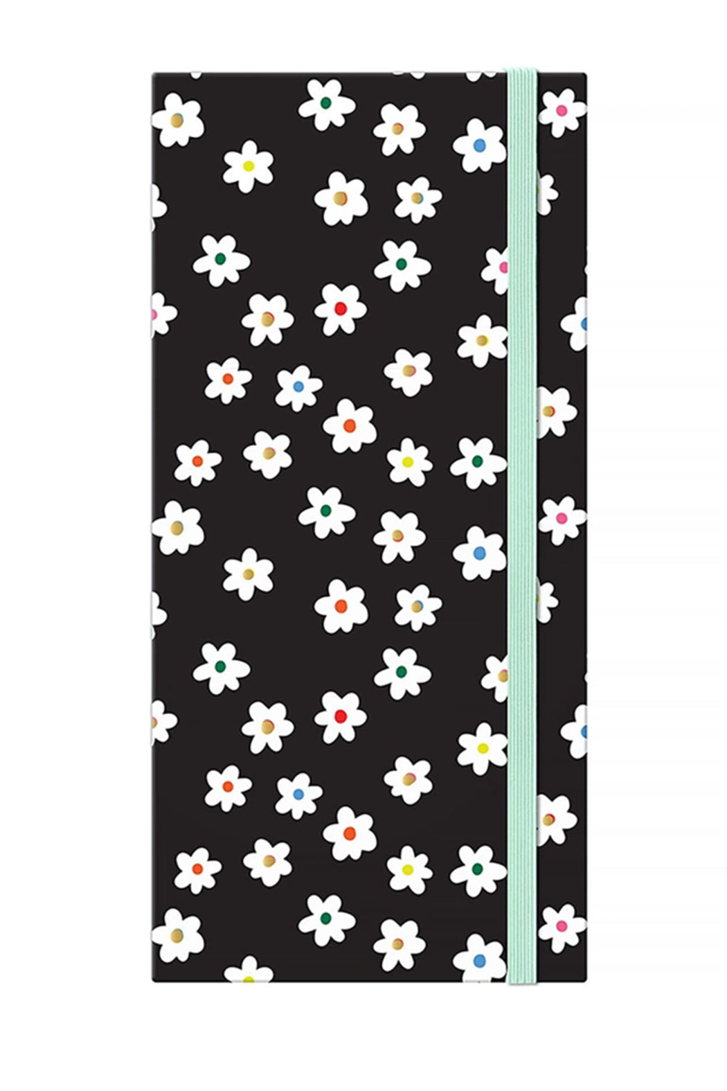 Black Daisy Sticky Note Folio
