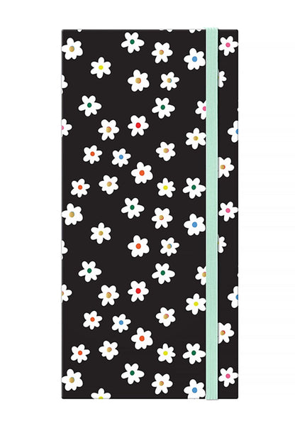 Black Daisy Sticky Note Folio