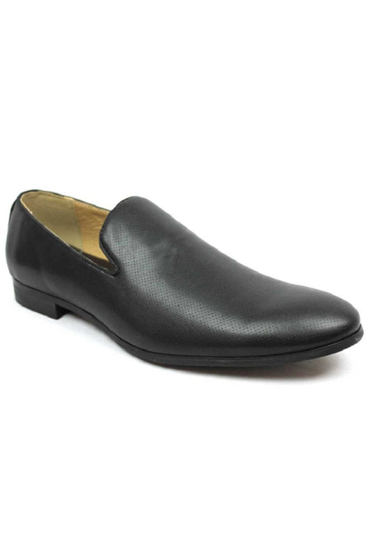 Black Dotted Slip On Loafer Dress Shoes